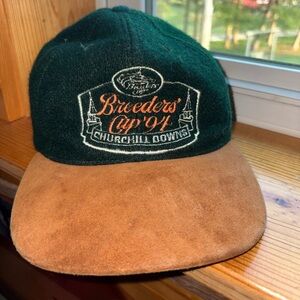 Vintage 1994 Breeders Cup Churchill Downs Snapback Hat Wool Suede Brim Cap